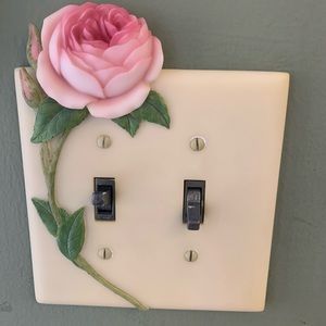 Rose Double Switch Plate New in packaging